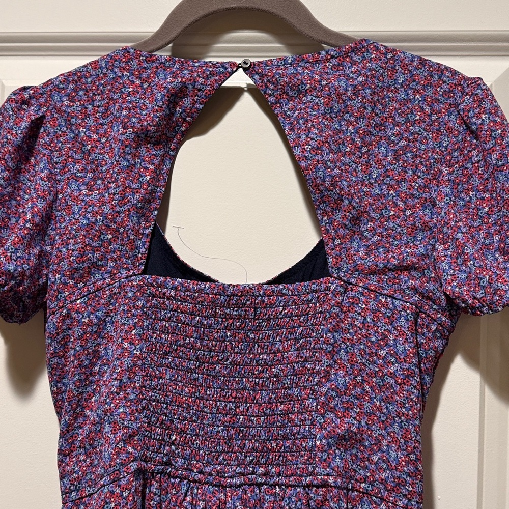 Abercrombie & Fitch Purple Ditsy Floral Backless Corset Dress size XS - Picture 5 of 16